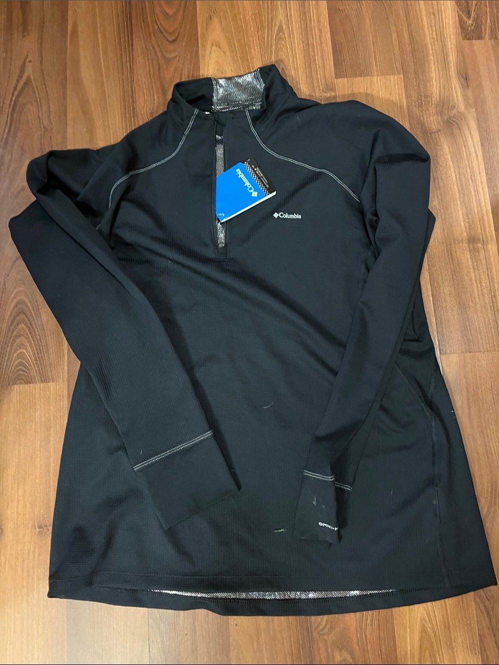 Columbia Black Long-Sleeve Quarter Zip Pullover